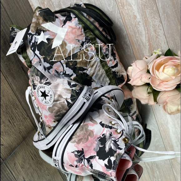 Converse Ctas High Top Storm Pink Flowers Women’s - Picture 5 of 8